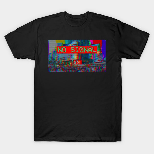 No Signal Vaporwave Aesthetic T-Shirt by Raimondi